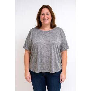 Excellent H&M Women’s Gray Short Sleeve Lightweight Casual Tunic Top Size Large